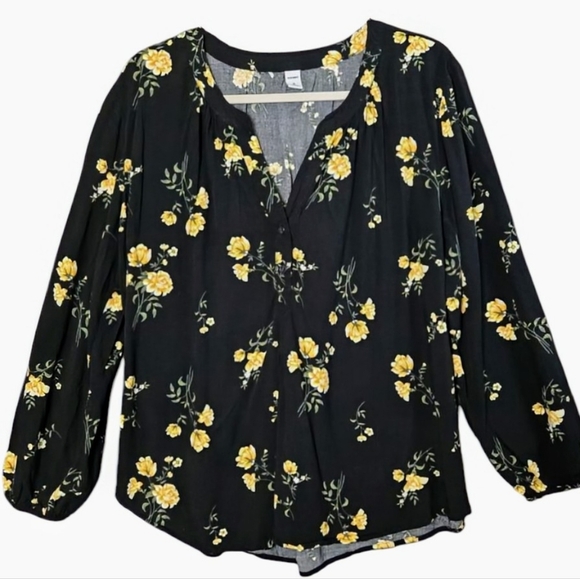 NEW Old Navy Split Neck Blouse - Picture 1 of 6